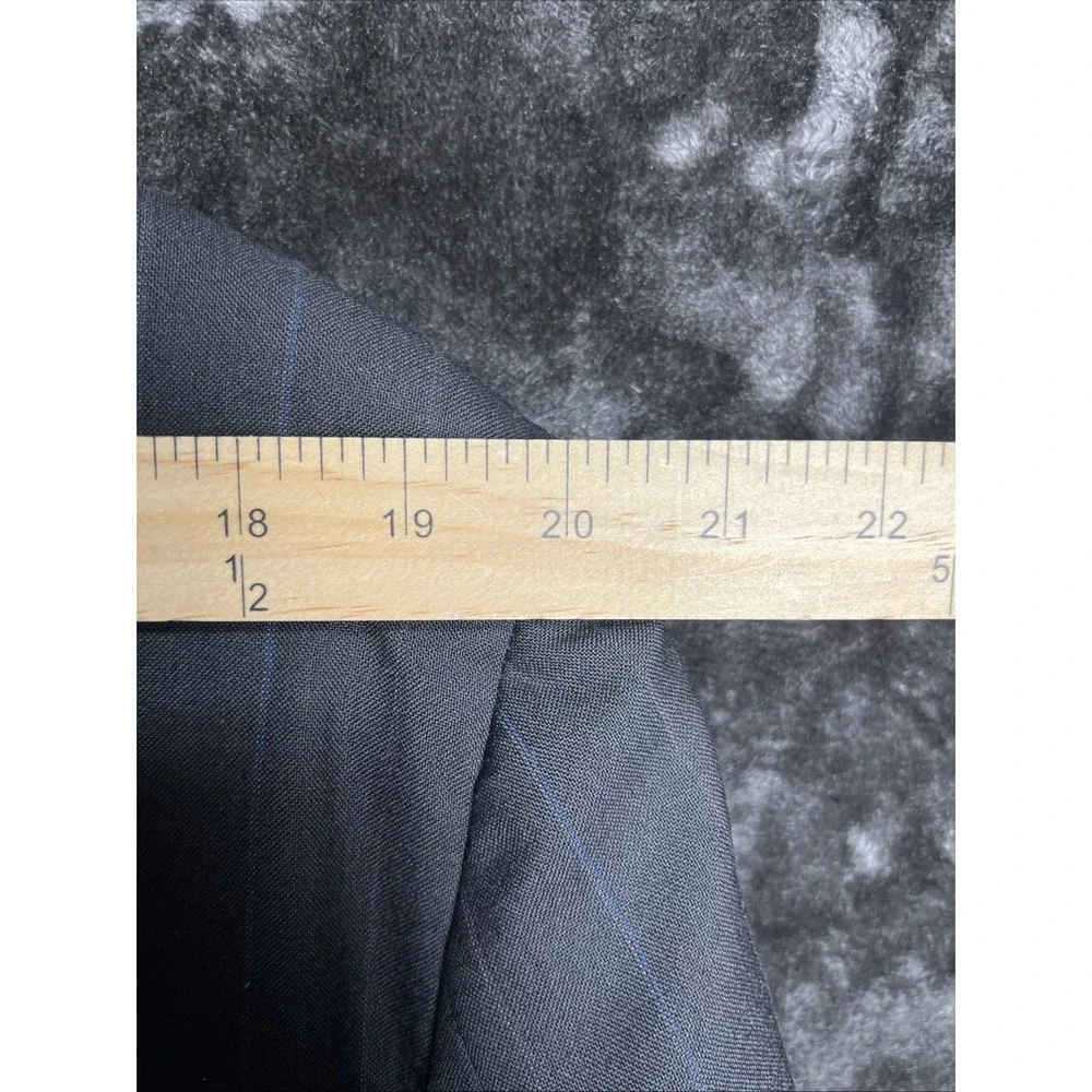 Pierre Balmain Suit 46L 38x30 Gray‎ Pinstripe Wool USA 2 Piece